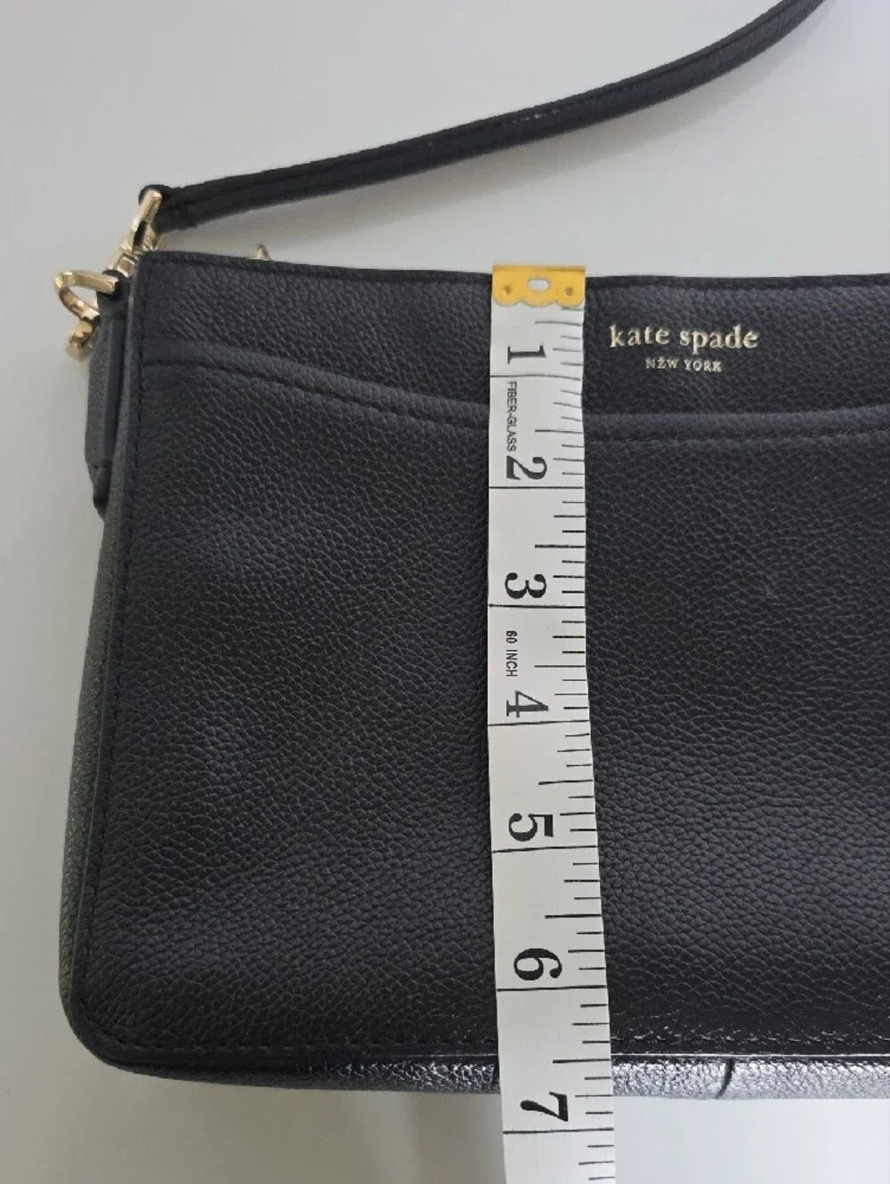 kate spade Black Pebbled 100% Cow Leather Crossbody with Gold Hardware